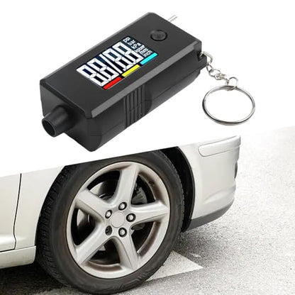2 in 1 Digital Tire Pressure Gauge and Tread Depth Gauge for Cars, Trucks, SUVs, RVs & Motorcycles — Measures up to 120 PSI and 15 mm, Backlit LCD, Data Hold, Auto Off, Compact Metal Probe Design