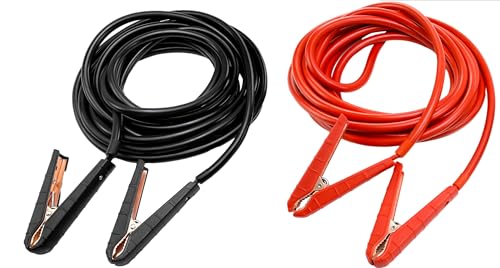 Jumper Cables, 1 Gauge 25FT Heavy Duty Booster Cables for Jump Starting Dead or Weak Batteries, Automotive Booster Cable for Car Van Truck,With Storage Bag & Gloves - size: 1 Gauge - 25FT