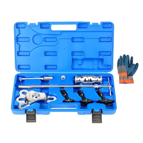 Rear Axle Bearing Remove Puller Tool Kit, Slide Hammer and Bearing Remover Set with Slide Hammer Yoke and 3 Rear Axle Puller Adapters, 1" to 2-7/8" IDs