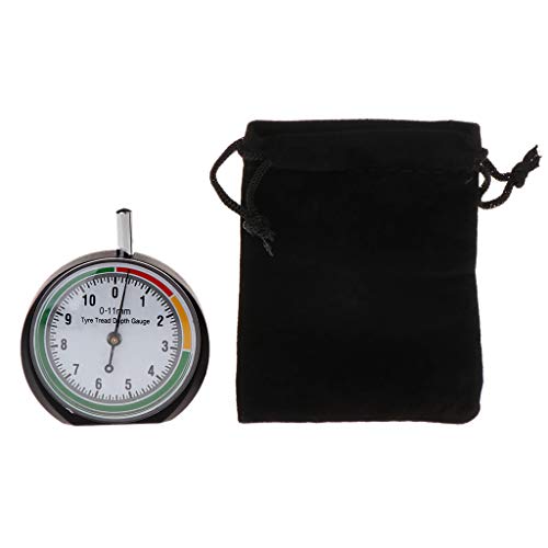 Jackyee Car Tyre Tread Depth Gauge Trucks Van Tire Pointer Monitor Measure Device Tool Stainless Steel&Plastic