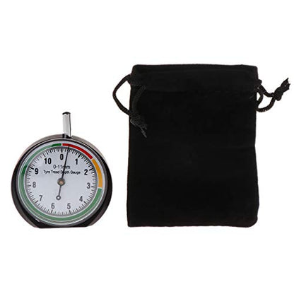 Jackyee Car Tyre Tread Depth Gauge Trucks Van Tire Pointer Monitor Measure Device Tool Stainless Steel&Plastic