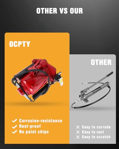 OCPTY 30 ton (66,000 lbs) Air Hydraulic Bottle Jack, Lifting Automotive | Welded for Repair Vehicle, Pickup, Truck, SUV, Industrial Engineering w/Manual Handle, Red