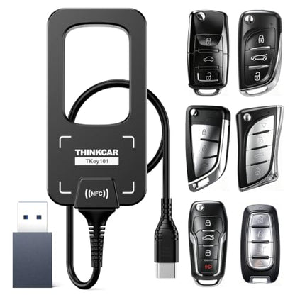 Thinkscan 672 All System OBD2 Scanner Diagnostic Tool+THINKCAR TKEY101 Key Fob Replacement Kits for Vehicles