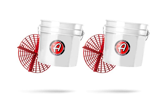 Adam's Polishes 3.5 Gallon Car Wash Buckets & Grit Guards (2 Pack) - Detailing Bucket for Washing & Storage | Stores Soap, Foam Cannon, Towels & More - size: 3.5 Gallon Bucket + Grit Guard (2 Pack)