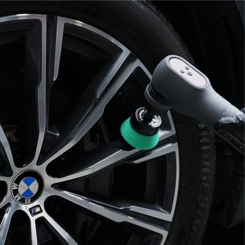 SPTA Green T120 Heavy-Cut Mini Polishing Foam Pad, 5Pcs 2inch/50mm Sponge Polishing Buffing Pads, Car Foam Detail Polishing Pad Kit for Car Detail Polishing, Small Area Polishing -FPTSS2G - color: 5Pcs Green T120 Heavy-Cut Pad, size: 2 Inch (50mm)