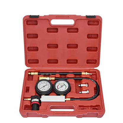 Cylinder Leak Down Tester,Compression Tester Automotive - Engine Cylinder Dual Gauge Leakdown Tester kit Diagnostics Tool