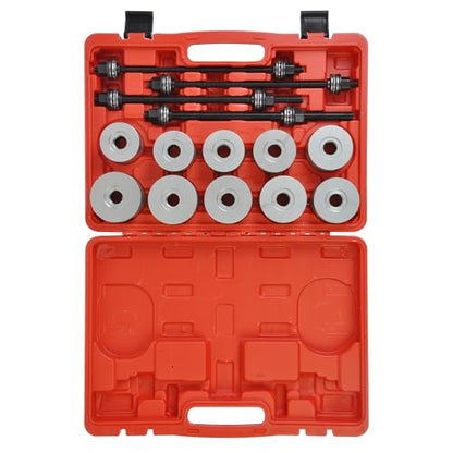 24PCS Press and Pull Sleeve Kit, Bushing Press Kit and Bushing Removal Tool