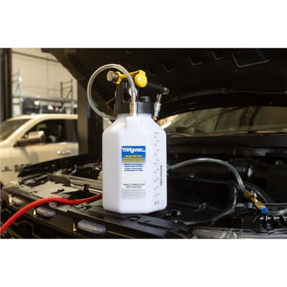 Mityvac MV7105 Fluid Extractor Dispenser for Evacuating, Topping-Off, Refilling Reservoirs or Bleeding Hydraulic Brake/Clutch Systems, 1.2 Gallon, 120 PSI, Compressed Air, Vacuum or Positive Pressure - style: MV7105