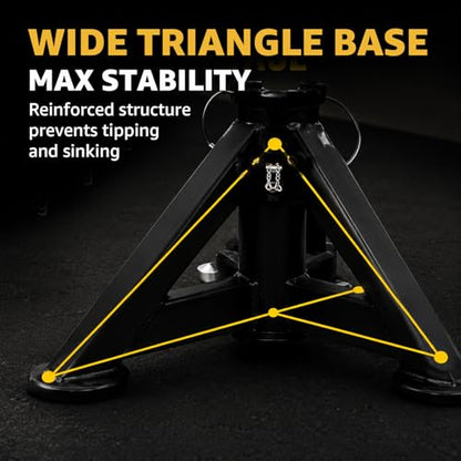 BESTOOL 16 Ton Heavy Duty Jack Stands – 35,000 lbs Rated Capacity, Adjustable 26" to 40.9", Rolling Design for Trucks, Trailers, Tractors & Heavy Equipment 1 Pack