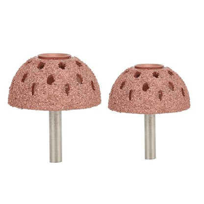 2PCS Tire Repair Buffer Wheel, Tungsten Steel Buffing Wheel Bowl Type Grinding Head with 6mm Shank Power Tool Accessories for Tire Polishing