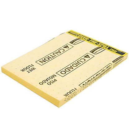 Rubbermaid Commercial Products, Over the Spill Pad, Absorbent Mat Pads for Residential/Commercial/Restaurant/Office/Facility Use, Fast at Absorbing Water/Oil/Beverages, Yellow - size: Pad 16" x 12-3/5"
