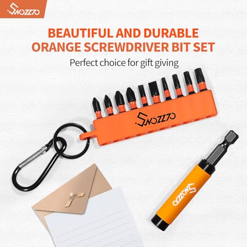 10PCS Commonly Used Screwdriver Bit Set,S2 Steel Magnetic Impact Bit | 1/4" Hex Shank Magnetic Drive Guide(Length:3.15"),Screwdriver Bit Set with 10-Hole Bit Holder and Storage Box - size: 10PCS bits + 1PC Drive Guide