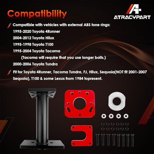 Rear Axle Bearing Puller Tool, Fit For 95-20 Toyota 4Runner Tundra Tacoma | Also Fits Hilux T100 Pick-up/Trucks, ABS Tone Ring Tool Kit, Wheel Bearing Removal Tool & Installer