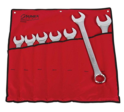 Sunex Tools 9707M Jumbo Metric Combination Wrench Set, 7Piece (Includes Roll-Case) - style: Jumbo Metric Wrench Set