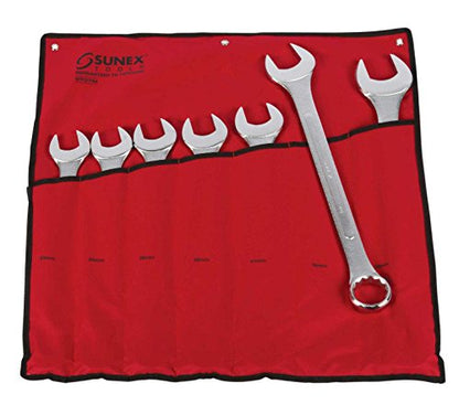 Sunex Tools 9707M Jumbo Metric Combination Wrench Set, 7Piece (Includes Roll-Case) - style: Jumbo Metric Wrench Set