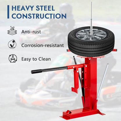 Manual Tire Changer with Bead Breaker, Fits 4"-16.5" Tires | Heavy-Duty Portable Tire Changer, No Power Required, Ideal for ATV, Lawn Equipment, Cars & Light Trucks