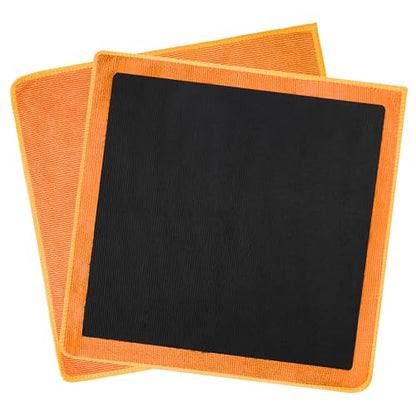 Clay Towel 2 Pack 12 x 12 Inch, Purple Clay Bar Towel for Auto Detailing Microfiber Car Cloth Cleaner Automotive for Car Detailing - color: Orange