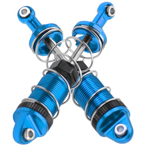 Full Metal Shock Absorber Damper Compatible with MN Model MN128 MN86 MN86K MN86KS G500 1/12 RC Crawler Car (Blue) - color: Blue