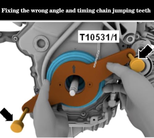 DPTOOL Vibration Damper Holding Tool Crankshaft Pulley Removal Shock Absorber Compatible with Audi Skoda VW 1.8 2.0 4V TFSi EA888 Gen 1 2 3 Engine Vibration Damper Assembly 4 Cylinder Replace T10531 - size: Gen 1 2 3