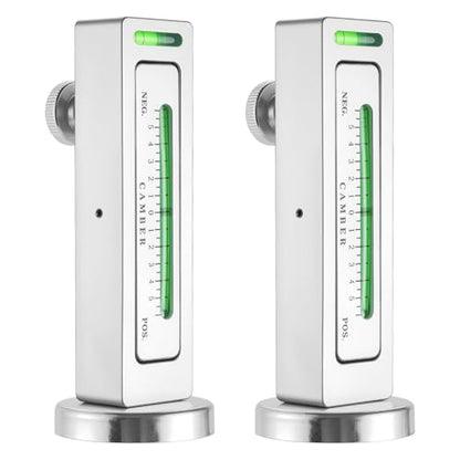Amiss 2PCS Universal Magnetic Gauge Tool, High-Accuracy Camber Caster Gauge, Strong Magnetic Base Adjustable Wheel Alignment Tool for Automotive Vehicle Truck RV Tire Repair, Car Accessories(Silver) - color: Sliver-2pc