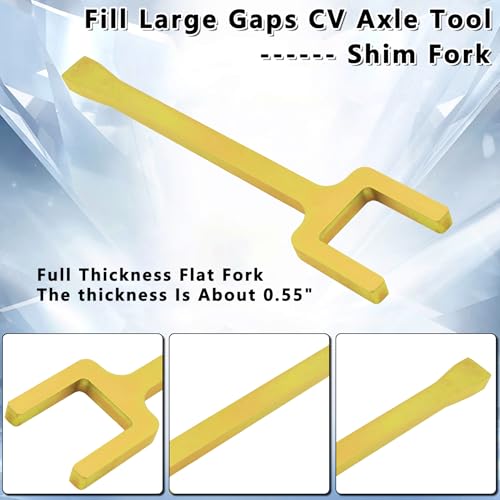 12020 Axle Popper Kit 2PC CV Axle Removal Tool for Most FWD Front Wheel Drive Vehicles Removing Stuck Half Shaft Fixing Damaged CV Joints CV Axle Puller, Gold