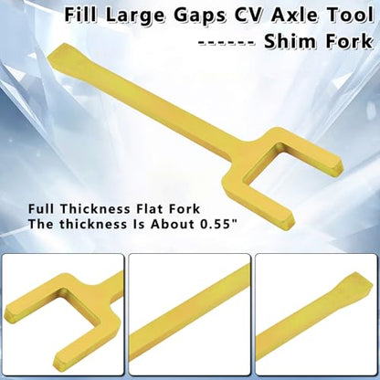 12020 Axle Popper Kit 2PC CV Axle Removal Tool for Most FWD Front Wheel Drive Vehicles Removing Stuck Half Shaft Fixing Damaged CV Joints CV Axle Puller, Gold