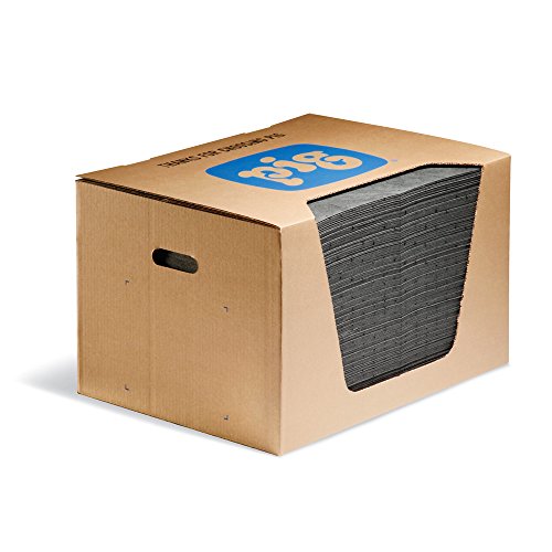PIG Mat | Oil Absorbent Mat | 15" W x 20" L | Lightweight Pads | Absorbs Up to 14 oz per pad | 200 | MAT135 - size: 200 Count