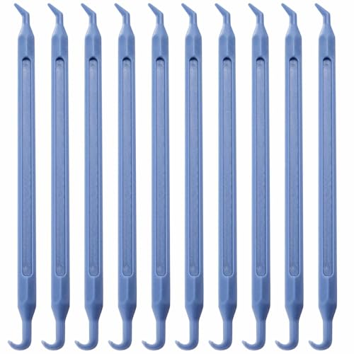 10 Pcs Non Scratch O-Ring Pick Tool Polycarbonate Double End DIY Maintenance Disassembly and Assembly Multifunctional Tool (Blue) - color: blue