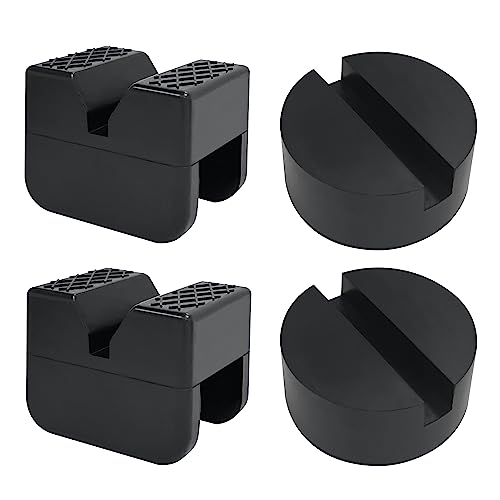 TONDA Jack Pads, Universal Rubber Rail Pinch Weld Protector, Slotted Adapter for Jack Stand and Floor Jack - color: JACK PAD SET