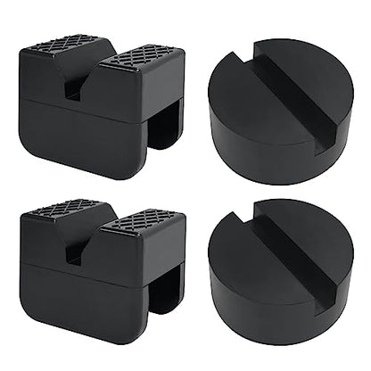 TONDA Jack Pads, Universal Rubber Rail Pinch Weld Protector, Slotted Adapter for Jack Stand and Floor Jack - color: JACK PAD SET