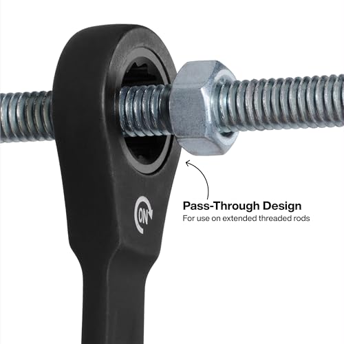 KLEIN TOOLS 69418CG 18-Piece Combination Ratcheting Wrench Set, SAE 1/4 to 3/4-Inch and Metric 6 to 19 mm, 90-Tooth Ratchet, MODbox Compatible, Color-Coded Sizes
