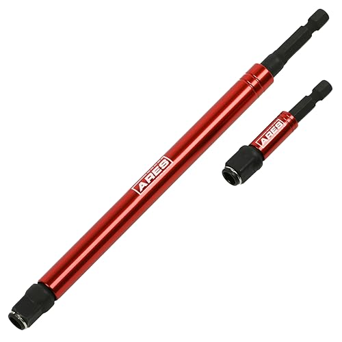 ARES 22027 – 2-in-1 Impact Bit and Socket Adapter Set – 3-Inch and 8-Inch Adapters - Unique Design Holds Standard 1/4-Inch Hex Bits and 3/8-Inch Drive Sockets – Spinning Sleeve Stabilizes Adapter - size: 2pc 2-in-1 Impact Bit and Socket Adapter Set