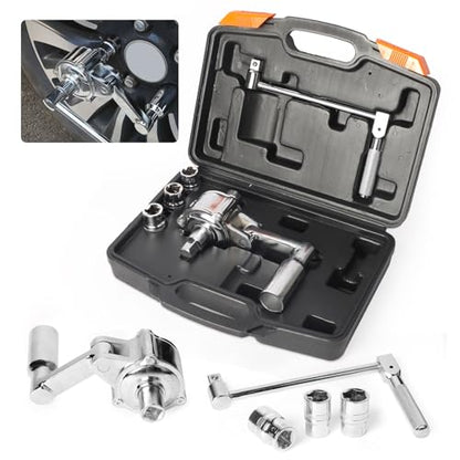 Torque Multiplier Wrench Lug Nut Removal Tool 1:16 Labor Saving Heavy Duty Lug Nut Remover Wrench Set 1/2" Driver Torque Wrench With 17mm/19mm/21mm Sockets,And Carrying Case
