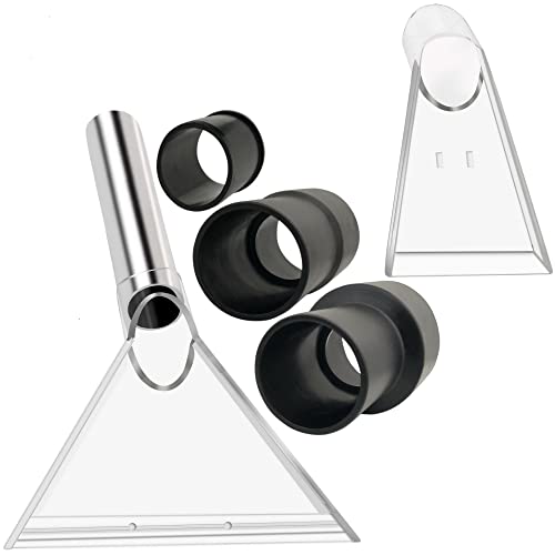 TunaMax Universal Work with All Shop Vacs Clear Extractor Attachment with 1-1/4" & 1-7/8" & 2-1/2" Adapters for Upholstery & Carpet Cleaning & Auto Detailing - size: Small+Large