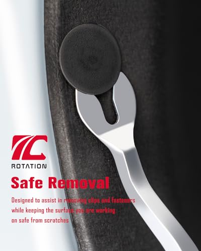 ROTATION Auto Trim Panel Car Door Upholstery Removal Tool | Flat U Tip - color: Red-U tip