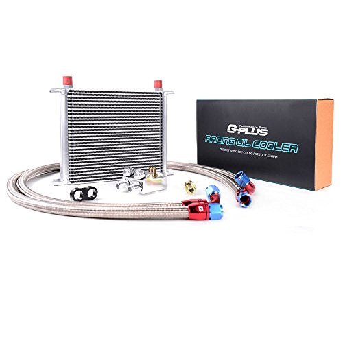 30 ROW AN10 Universal Engine Transmission Oil Cooler Kit Oil Filter Adapter Hose Kit - color: Blue, size: Elevation style