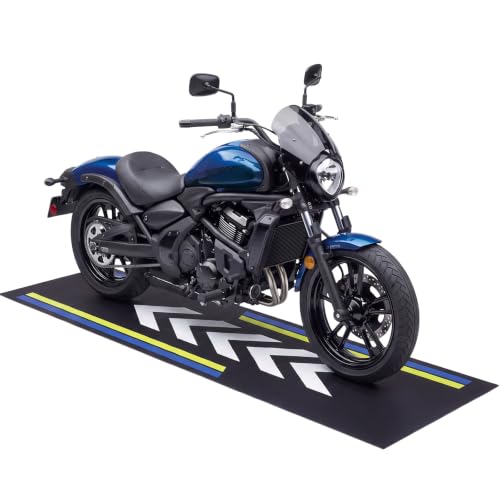 Drydiet Motorcycle Mat Garage Floor Rug Washable Parking Mats for Garage Floors Non Slip Oil Absorbent Pad Rubber Backing Layer Protects Floor(Arrow Style,98 x 31 Inch) - size: 98 X 31 Inch, style: Arrow Style