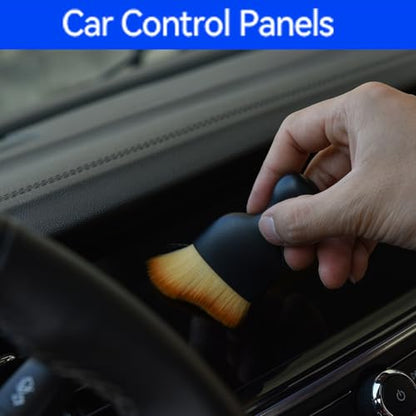 Car Detailing Brush, Automotive Interior Dusting Brush, Soft Car Interior Cleaning Tool for Dashboard Interior, Leather, Keyboard, Scratch-Free (2PCS-C) - size: 2PCS-C