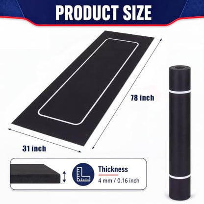 Drydiet Motorcycle Mat Garage Floor Rug Washable Parking Mats for Garage Floors Non Slip Oil Absorbent Pad Rubber Backing Layer Protects Floor(Basic Style,78 x 31 Inch) - size: 78 X 31 Inch, style: Basic Style