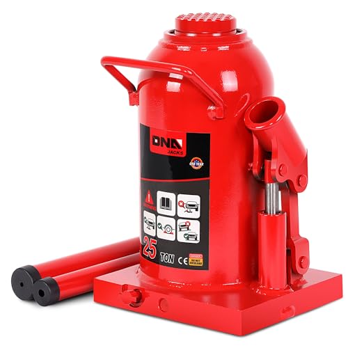 DNA Motoring 25 tons / 55115 lbs Lifting Automotive Welded Hydraulic Bottle Jack for Repair Vehicle, Pickup, Truck, w/Manual Handle, Red,TOOLS-00363 - color: red, style: 25 ton