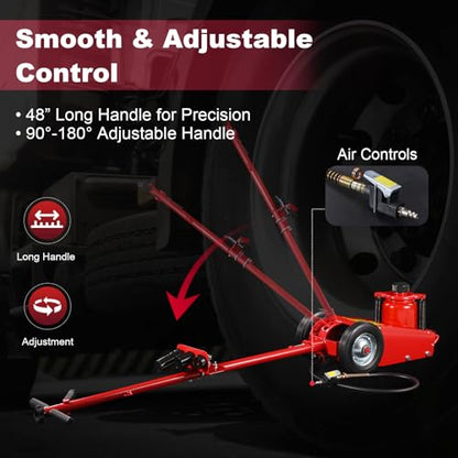 Stark USA Heavy Duty 35-Ton Air Hydraulic Floor Jack for Trucks (70,000lbs) Capacity Service Floor Jack Repair Lifting Tool Shop Air Lift Truck - size: 35 Tons