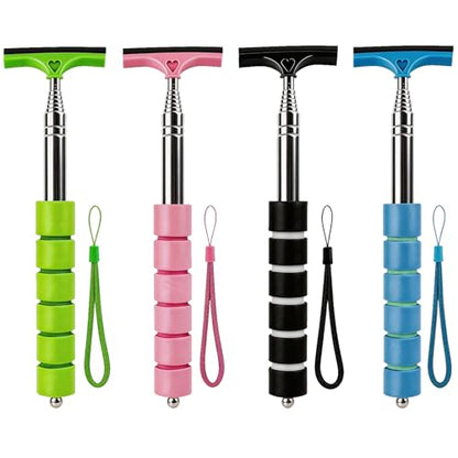 4 Pack All-Purpose Car Rearview Side Mirror Squeegee with Retractable Handle for Car Windshield, Tile Walls, Bathroom, Window, Glass, Mini Portable Car Cleaning Tool for Rainy Foggy Weather