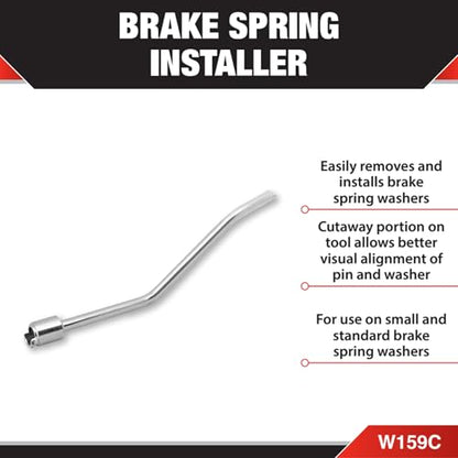 Performance Tool W159C Brake Spring Installer - Heavy Duty Tool for Installing and Removing Brake Springs with Ease and Precision - size: 1 Count (Pack of 1)