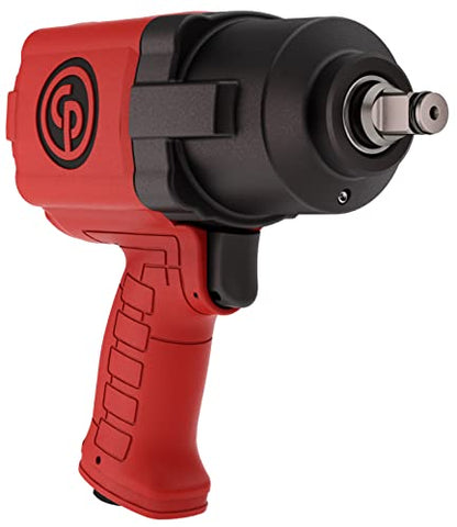 Chicago Pneumatic CP7741 Air Impact Wrench (1/2 Inch), Air Impact Gun Industrial Repair & Assembly Tool, Pistol Handle, Twin Hammer, Max Torque Output 715 ft. lbf/970 Nm, 10000 RPM - size: Strandard