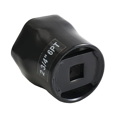 2-3/4 Inch, 6-Point Truck Axle Wheel Bearing Socket, for Axle Nut Socket Set (2-3/4" 6PT) - size: 2-3/4" 6PT