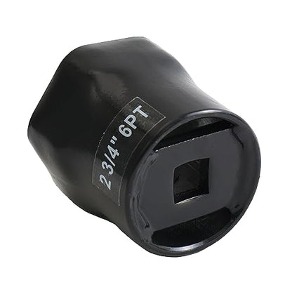 2-3/4 Inch, 6-Point Truck Axle Wheel Bearing Socket, for Axle Nut Socket Set (2-3/4" 6PT) - size: 2-3/4" 6PT