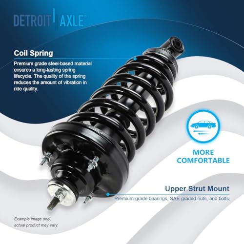Detroit Axle - 4pc Rear Struts Kit for 2006-2010 Ford Explorer Mercury Mountaineer, Steering Knuckles and Wheel Bearing Hubs Assembly, Struts w/Coil Spring Assembly 2007 2008 2009 Replacement - size: 4QU48576/ Big strut kit
