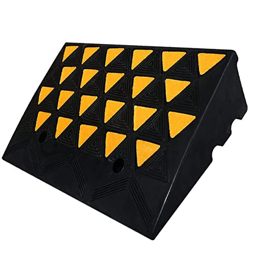 BESEA Rubber Curb Ramp 6" inch High 23.6" Length (Heavy Duty Ramp, 1PCS), for Driveway Curb Ramp Car Motorcycle Loading Dock Truck Pickup Truck Threshold Ramp(6 inch Height, Capacity 60000lbs)-1pack