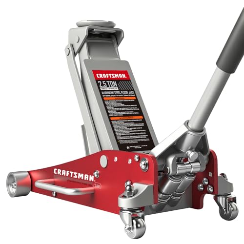 Torin Craftsman 2.5 Ton Low Profile Racing Floor Jack, 5000 lb Aluminum & Steel Hydraulic Jack with Dual Piston Quick Lift Pump, Red : Automotive