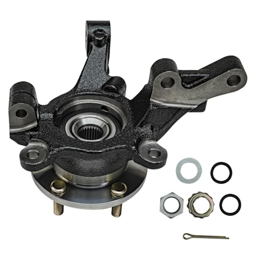 Detroit Axle - Front Steering Knuckles and Wheel Hub Bearings Struts w/Coil Spring Replacement for 2007-2012 Rear Drum Dodge Caliber - size: 4QU47790/ Big strut kit